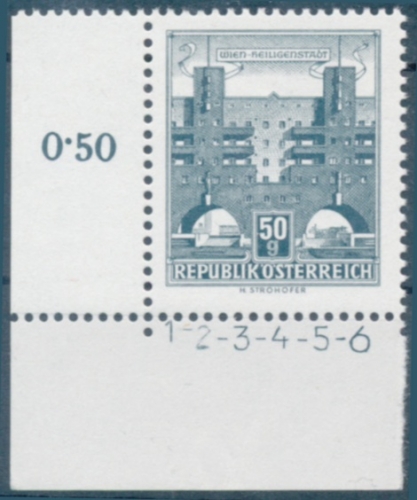 Briefmarke mit Symbolzahl(en)